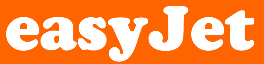 Easyjet logo white on orange