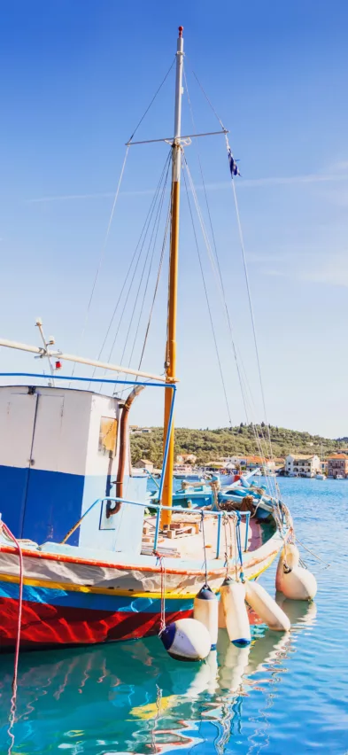 Fishing boat Gaios Paxos Greece web