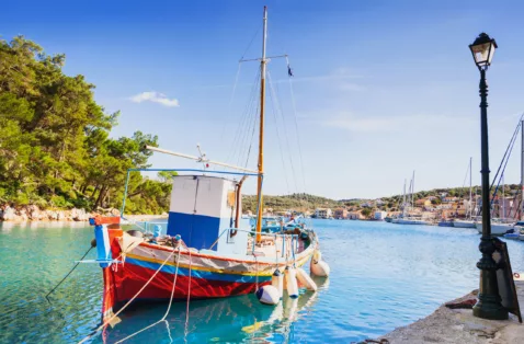 Fishing boat Gaios Paxos Greece web