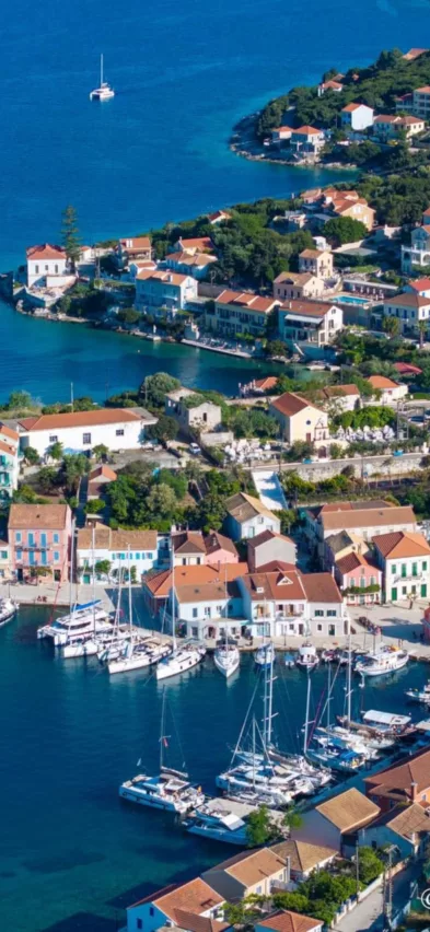Fiskardo aerial Kefalonia Greece web