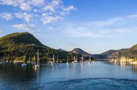 Ionian sea sailing Meganisi Greece web crop