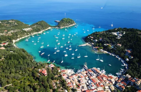Lakka aerial Paxos Greece web