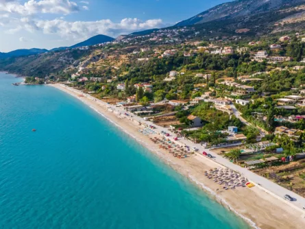 Lourdas and beach Kefalonia Greece web