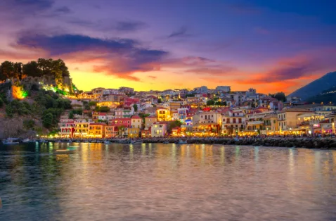 Parga by night Greece web
