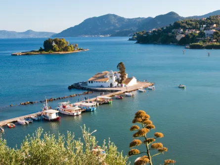 Pontikonisi from Kanoni Corfu Greece web crop