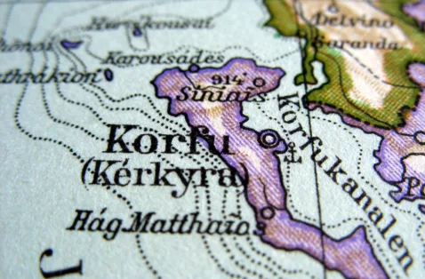 Shutterstock corfu map