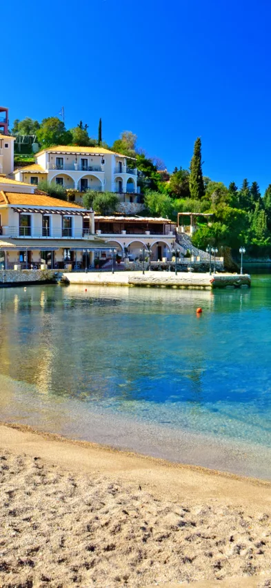 Syvota town harbour Epirus Greece