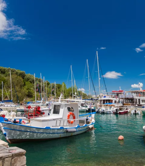 Vathi harbour Meganisi Greece web