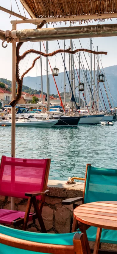 Waterfront taverna Vathy Ithaka Greece web